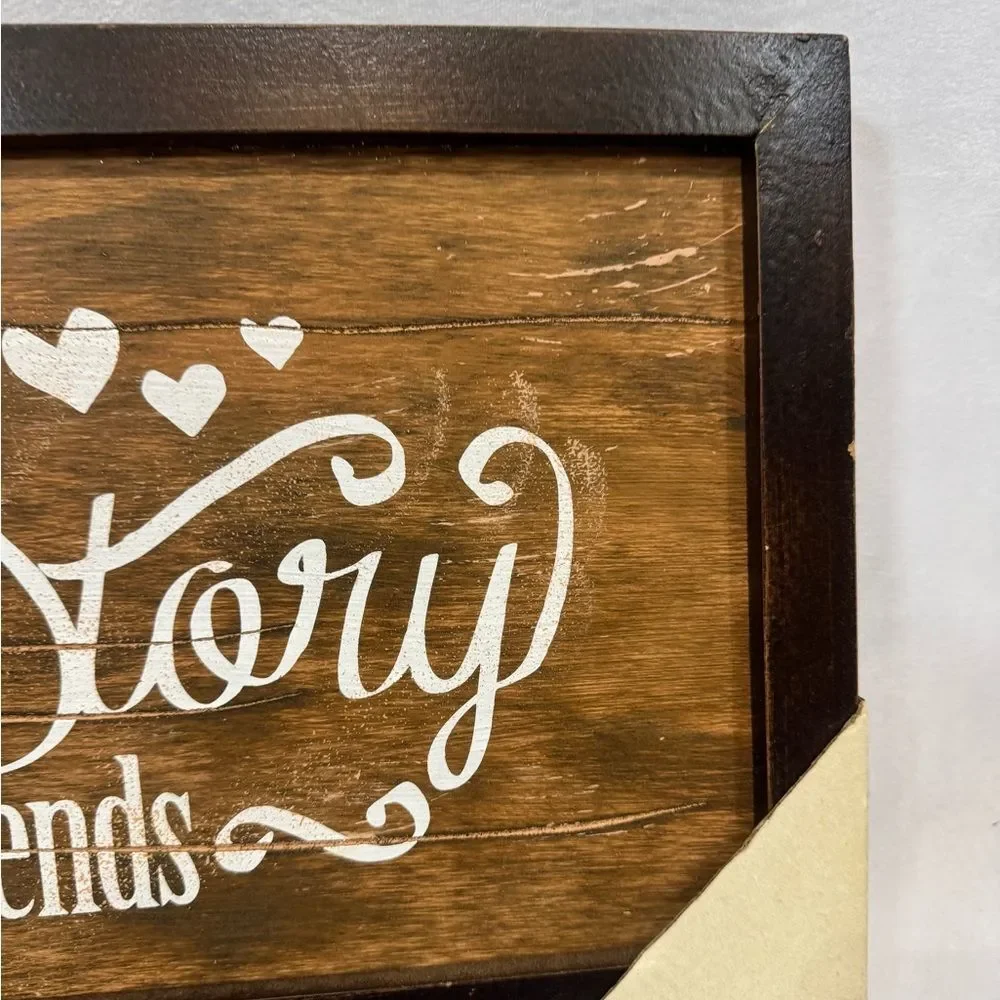 A True Love Story never ends wall decor sign NEW
